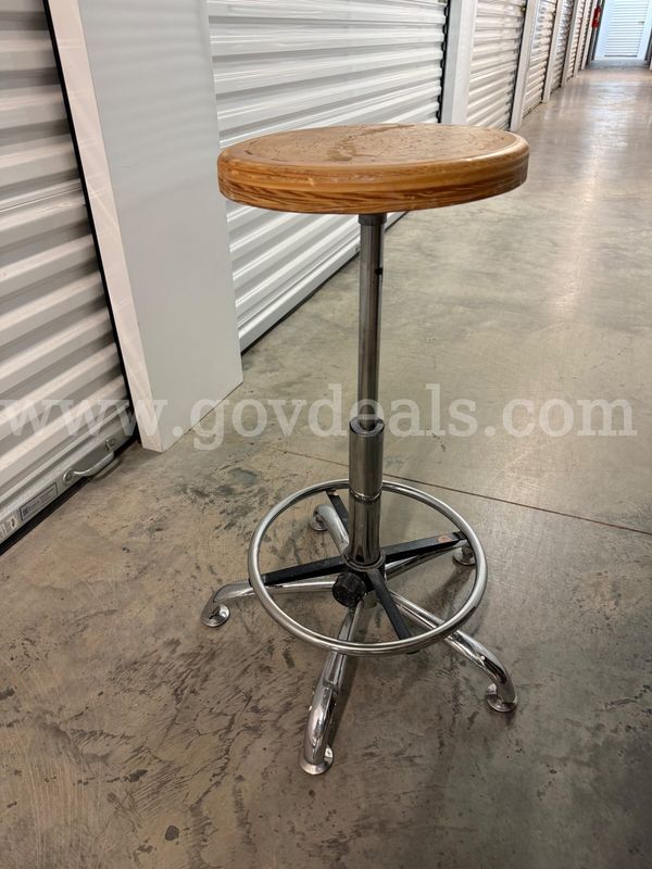 Adjustable engraved wooden stool (Astronomy Map)