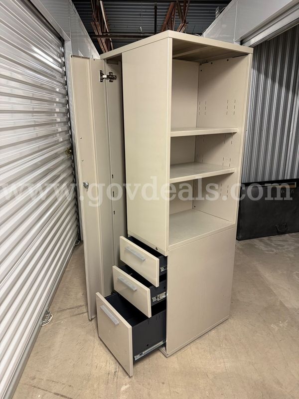 Metal, Corner Office Storage Cabinet
