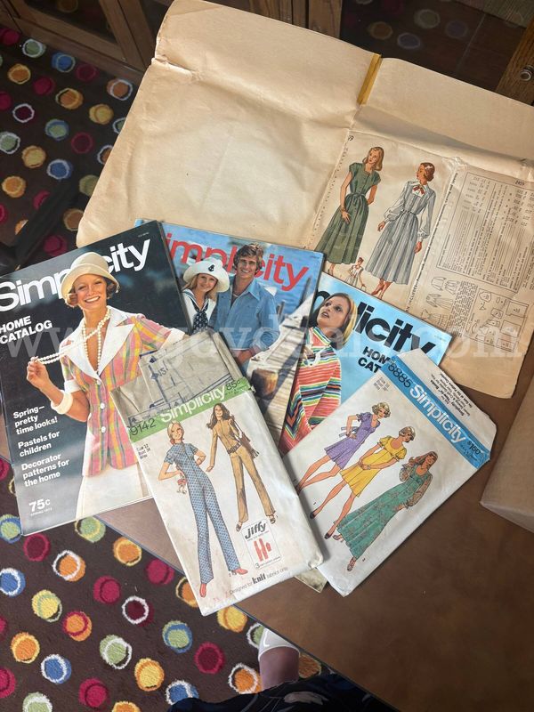 Box of Assorted Sewing Patterns