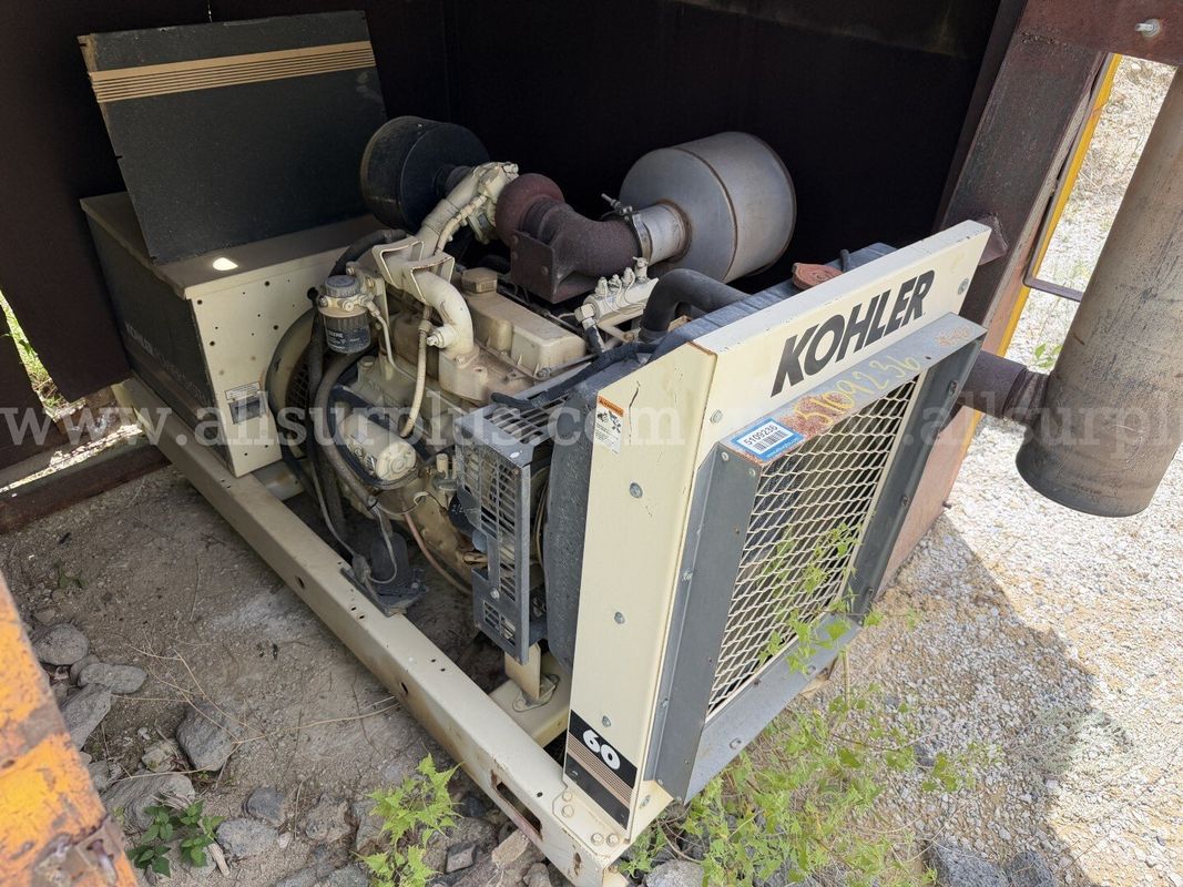Generator, Diesel, Kohler 60R0ZJ71, 60kW/75kVA, John Deere 4039TF, Skidded, Qty 1