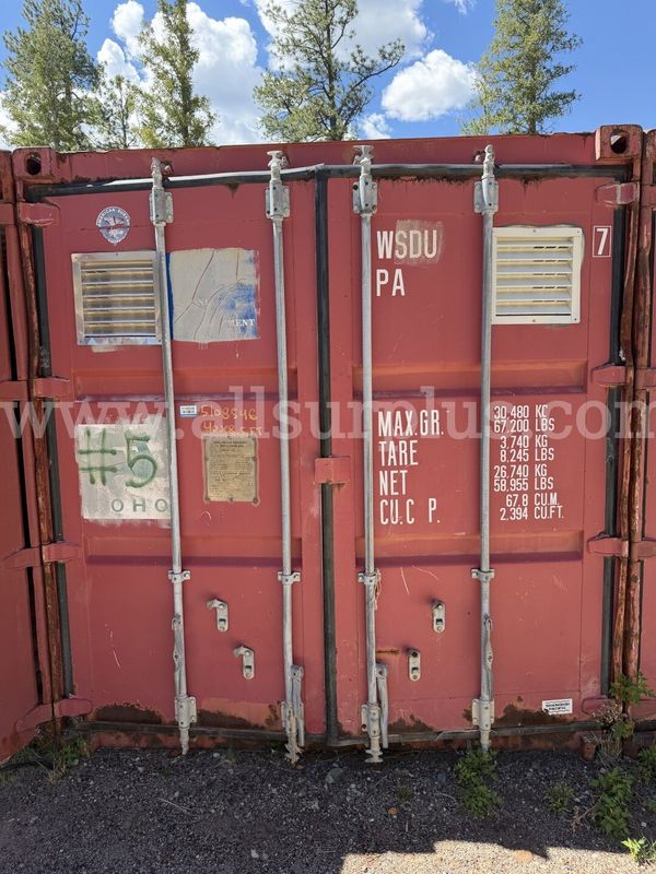 Shipping Container 40ft x 8.5ft x 8ft, With Contents, Qty 1.