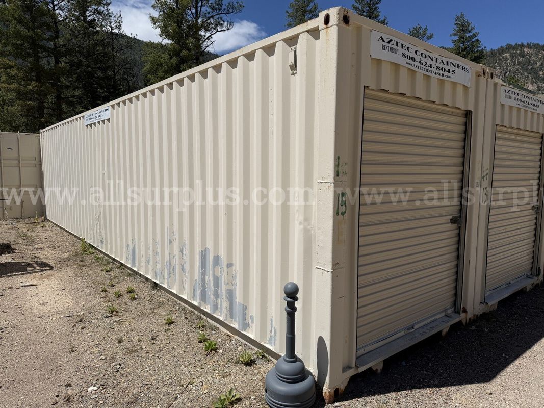 Shipping Container, High Cube, Roll Up Door, 40ft x 9.5ft x 8ft, With Contents, Qty 1.