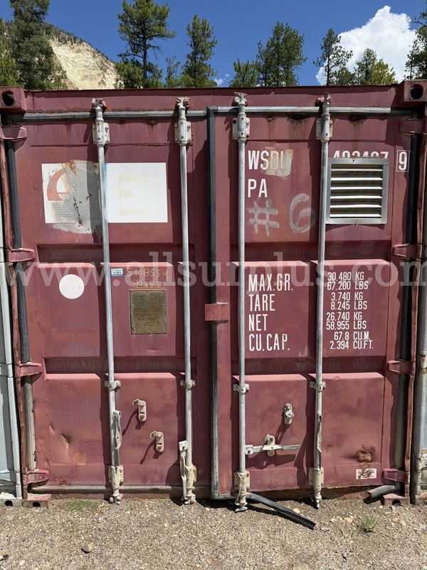 Shipping Container 40ft x 8.5ft x 8ft, With Contents, Qty 1.
