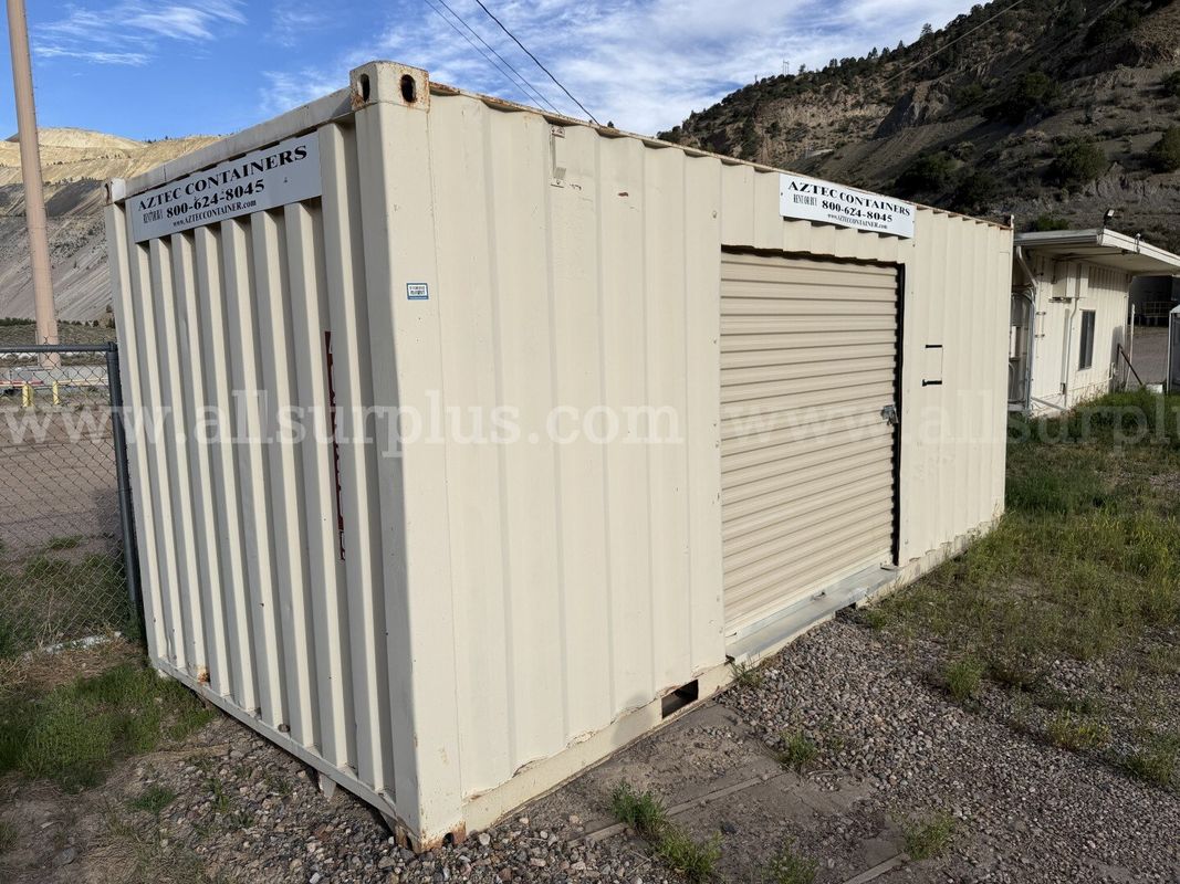 Shipping Container 20ft x 8.5ft x 8ft, Side Roll Up Door, With Contents, Qty 1.