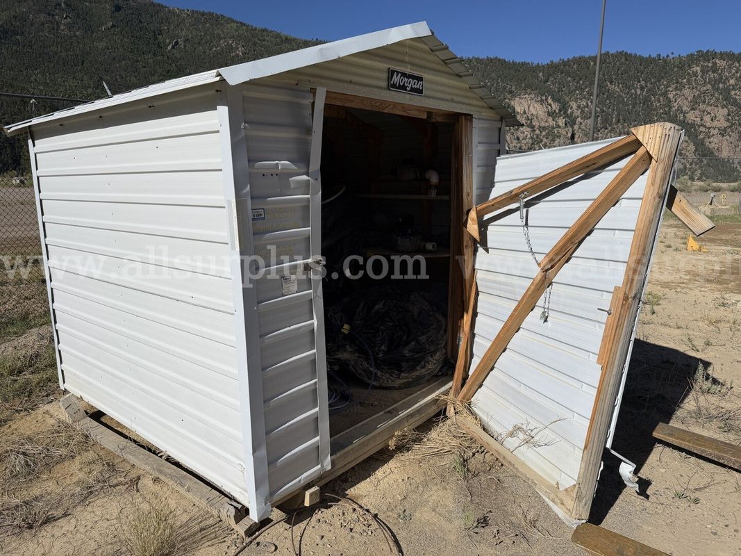 Skidded Portable Building with Flow Meters and Tubing, Qty 1, Skidded Portable Buildings, w/ Man Door , Qty 2, 1Lot