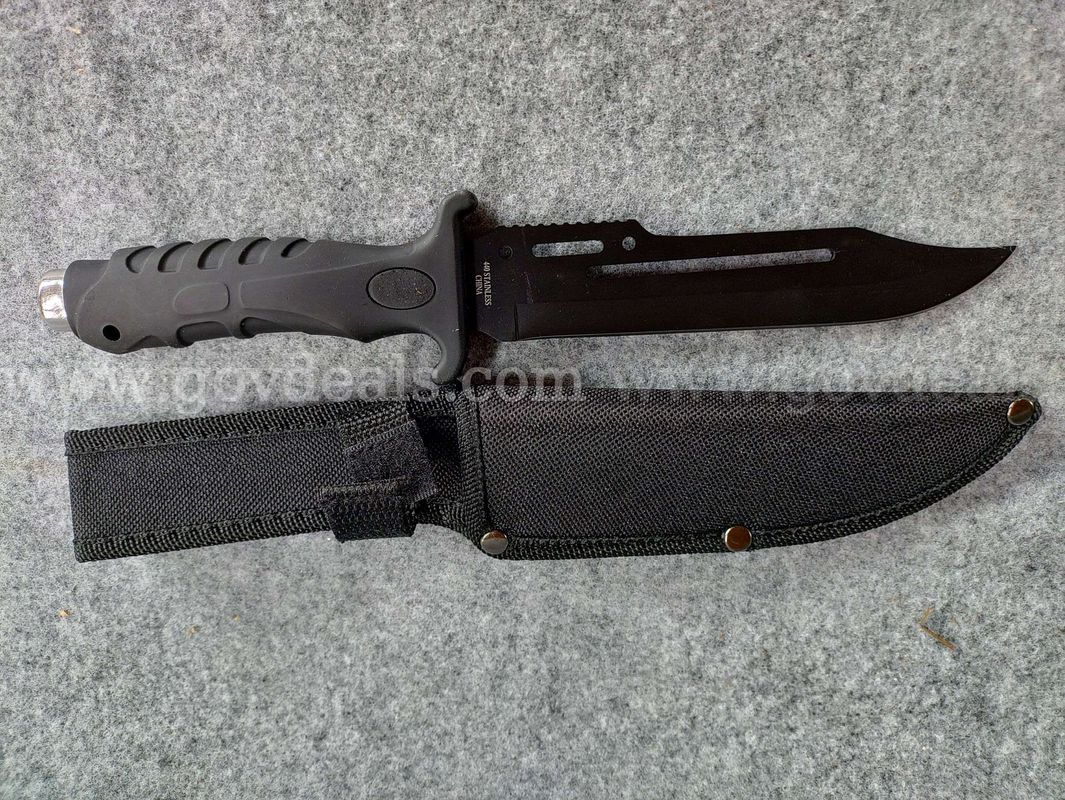 Straight Blade Tactical Knife w/Sheath