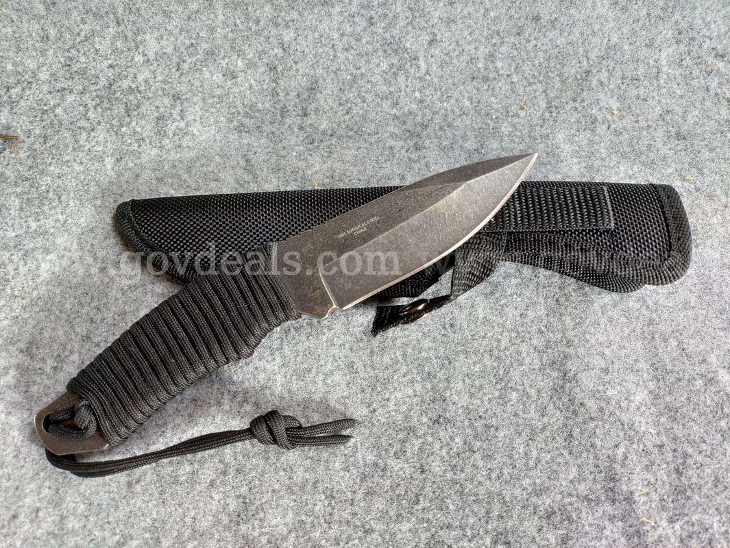 Straight Blade Tactical Knife w/Sheath