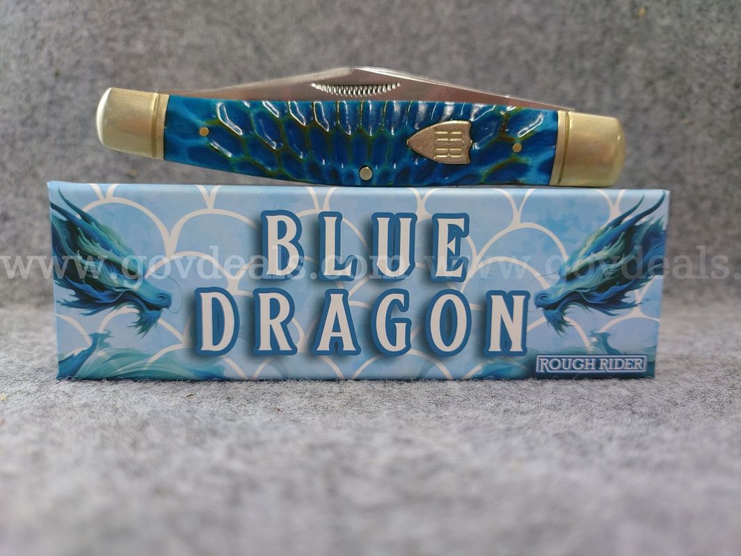 Blue Dragon Folding Pocket Knife