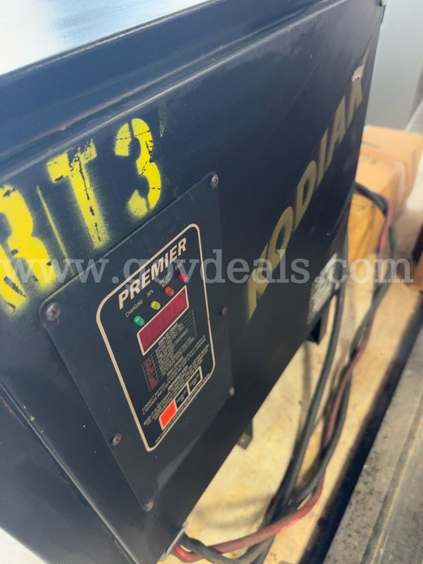 Lot of 3 Industrial Forklift Battery Chargers – Kodiak, Crown V-Force & Quantum – 24V / As-Is