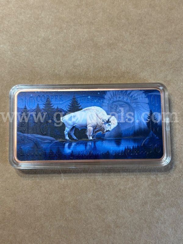 10 oz. .999 copper white Buffalo