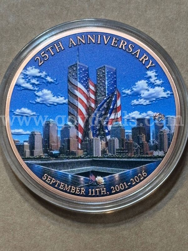 5oz. .999 copper twin towers 9-11