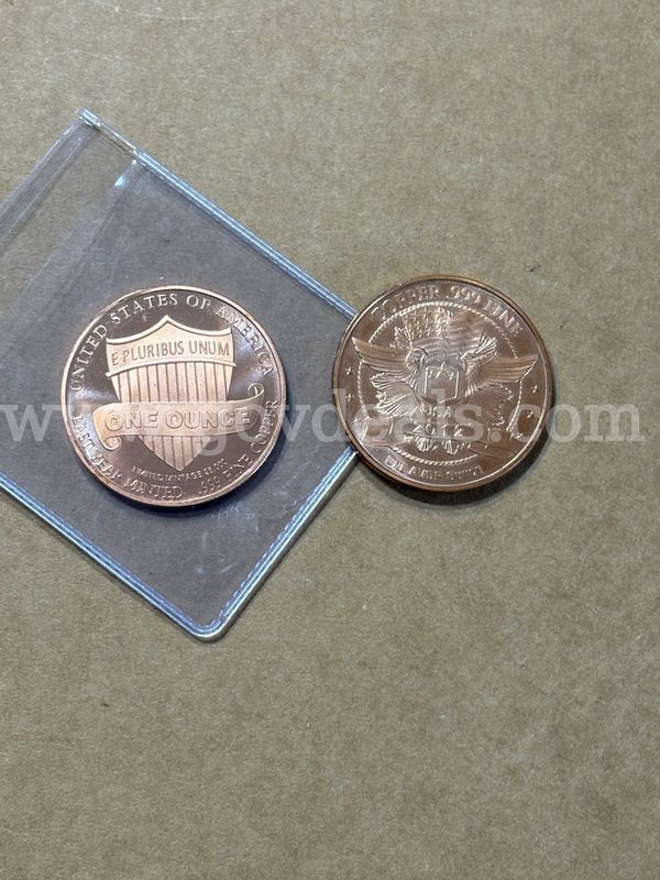 One once .999 copper penny & panda