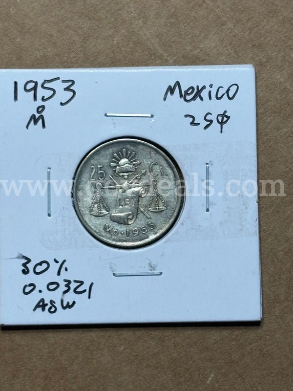 Mexico 25. Silver 1953