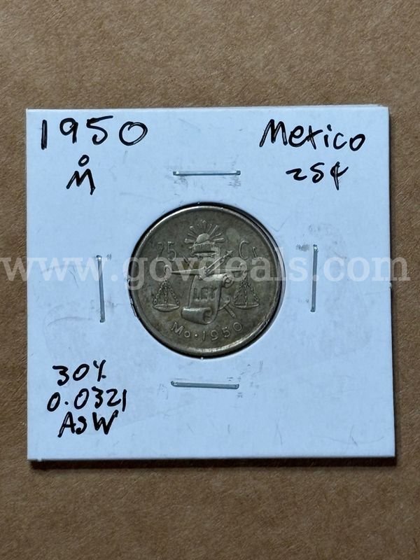 1950 25. Mexico silver