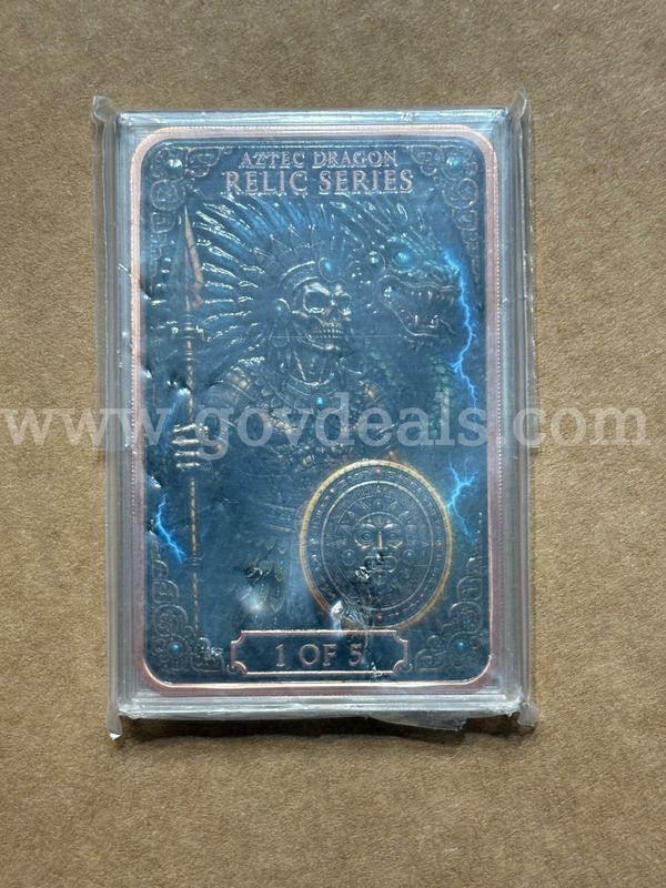 5oz. .999 copper Aztec dragon