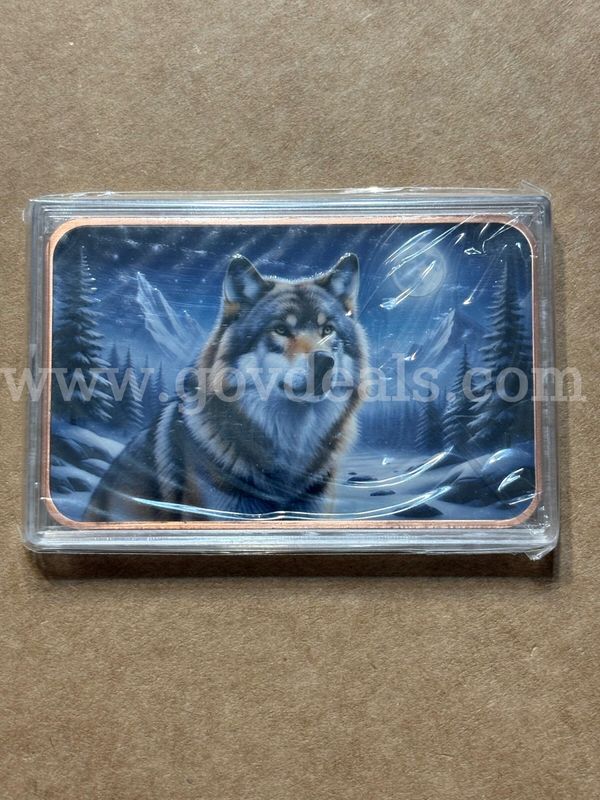 5oz. .999 copper wolf