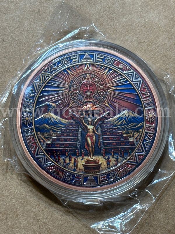 5oz. .999 copper Aztec