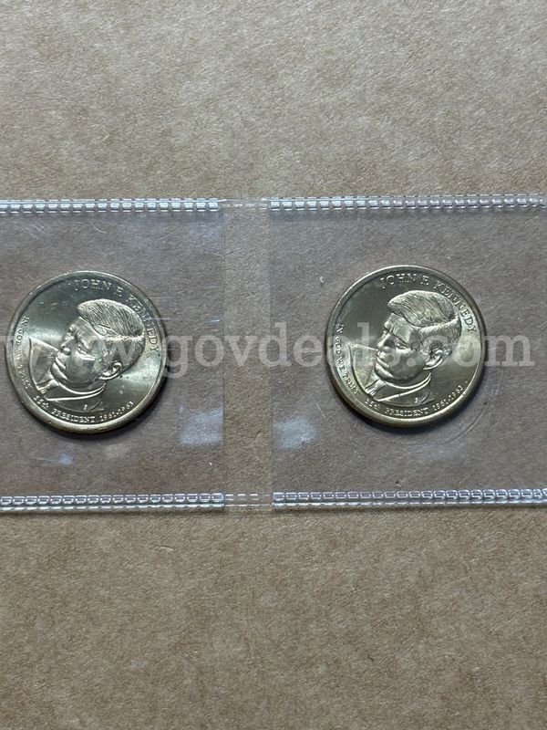 2015 JFK proof $1 coins two total