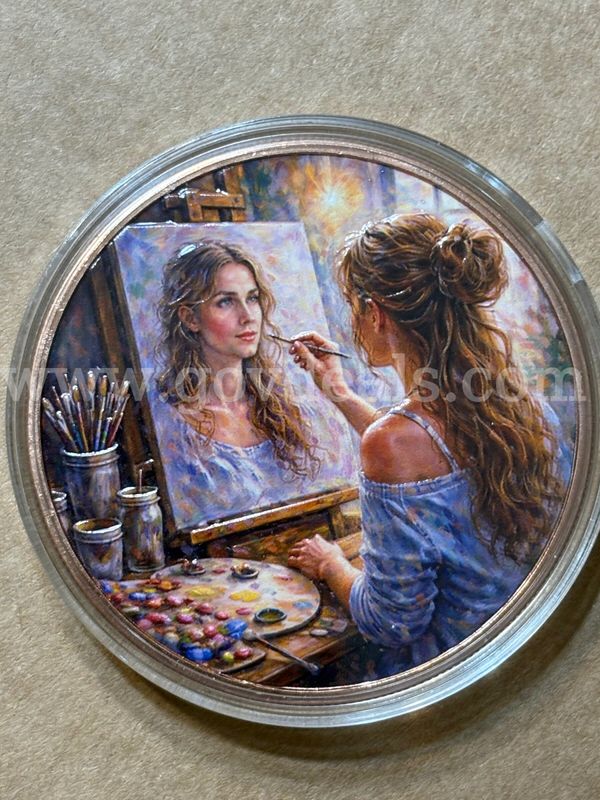 5oz. .999 copper round Artist