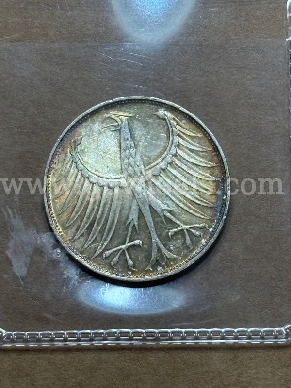 1974 German 5 Deutsche silver