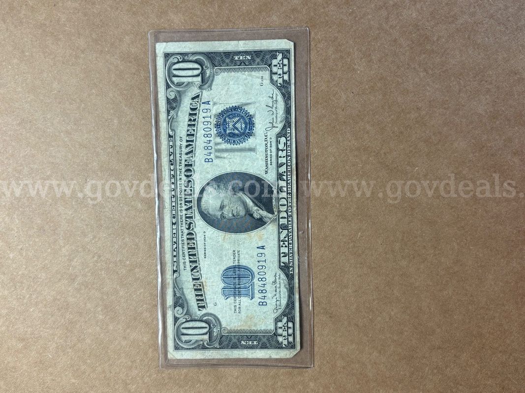 1933 D $10 silver Note