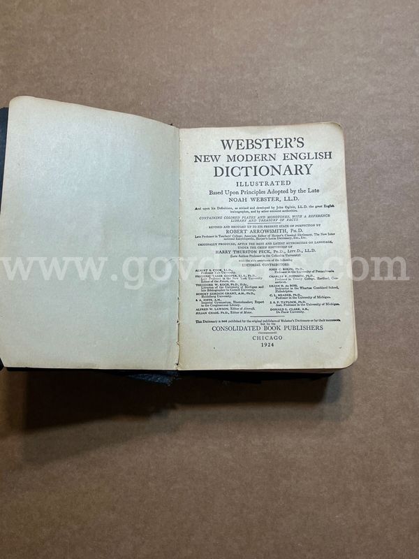 Antique Websters Dictionary