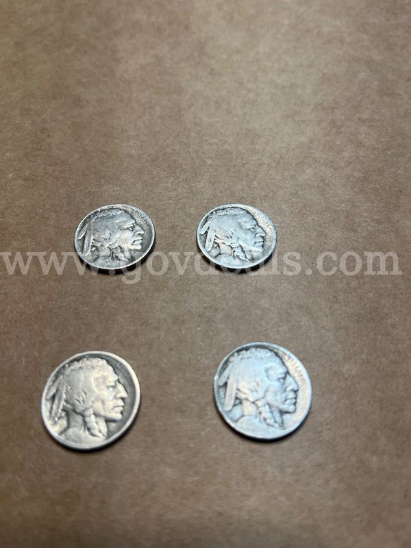 4 Indian head buffalo nickels (1 of 2)