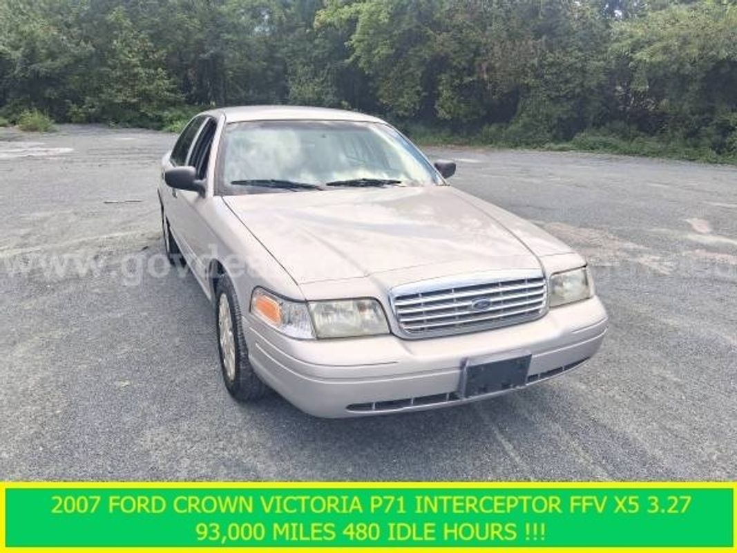 2007 Ford Crown Victoria SAP P71 Interceptor FFV X5 3.27 93,760 Mi 483 Idle hrs