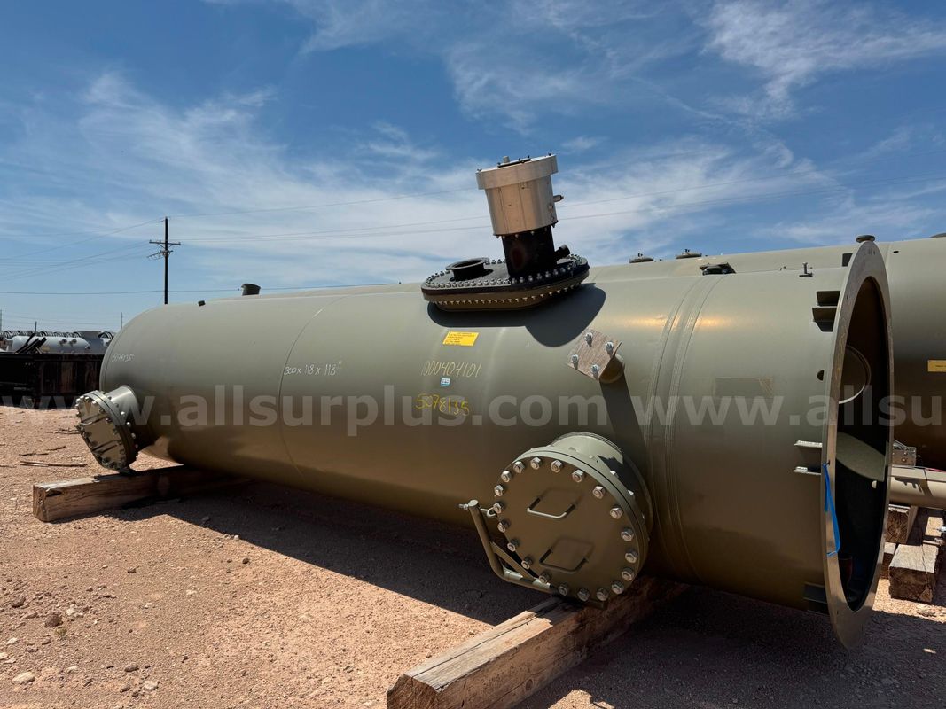 Heater Treater, Vertical, 125psi, 6ft x 20ft, With Burner, Valerus, Qty 1
