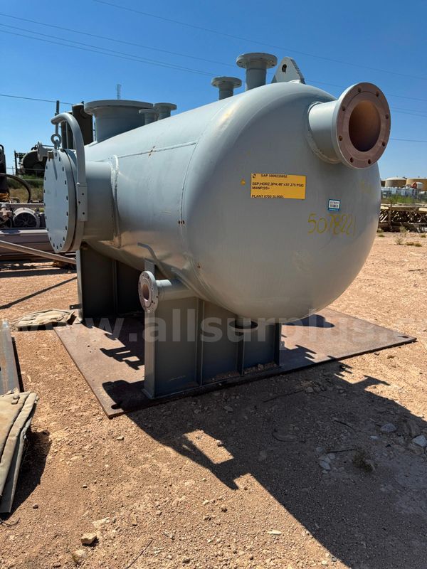 Separator, Horizontal, 3 Phase, 275psi, 4ft x 10ft, NOV, Unused, Qty 1