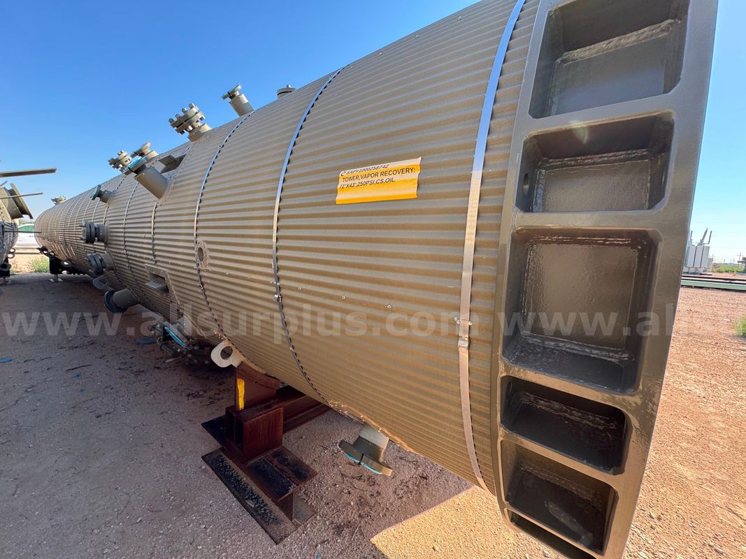 Vapor Recovery Tower, 72" x 43' S/S, 250psig @ 212F, Oil, Qty 1, Unused