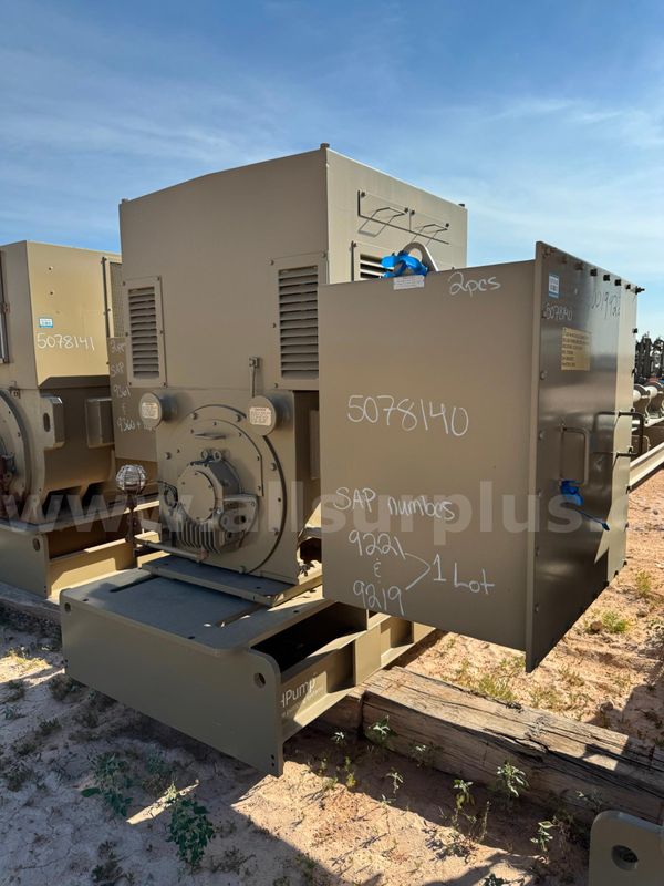 Horizontal Multi Stage Pump, GE, 48 Stage, with 500HP Motor, Skid Mounted, Unused, Qty 1