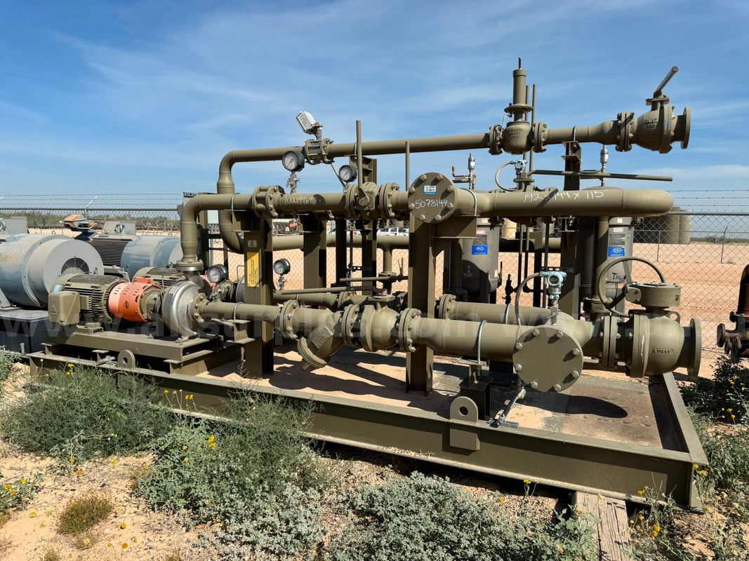 Pump Skid, Dual Centrifugal Chemical Injection, 3X4-13 w/ 40HP Motors & Filter Vessels, Unused, Qty 1