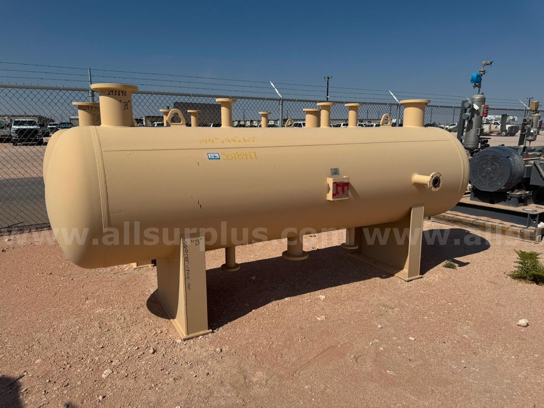 Flare Knock Out Drum, Horizontal, 285psi, 36in x 10ft, Qty 1