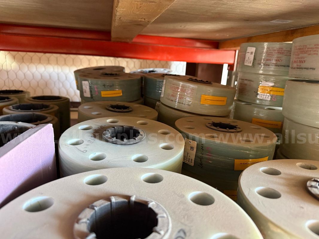 Fittings & Flanges, Fiberglass, 2-3/8in & 6-5/8in Flanges, 2-3/8in - 4-1/2in x 24in Nipples, Qty 63ea, Unused