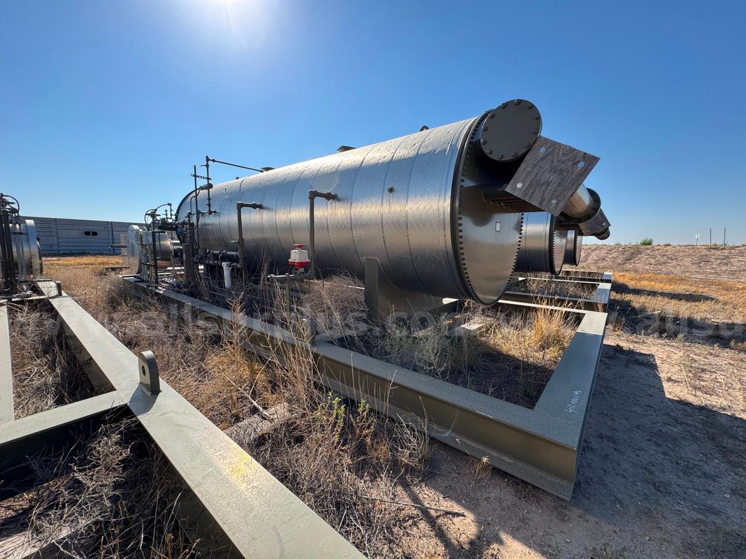 Line Heater, 7ft x 25ft, 4MMBTU, 240psi, Carbon Steel, Skidded, KW Intl, Unused, Qty 1