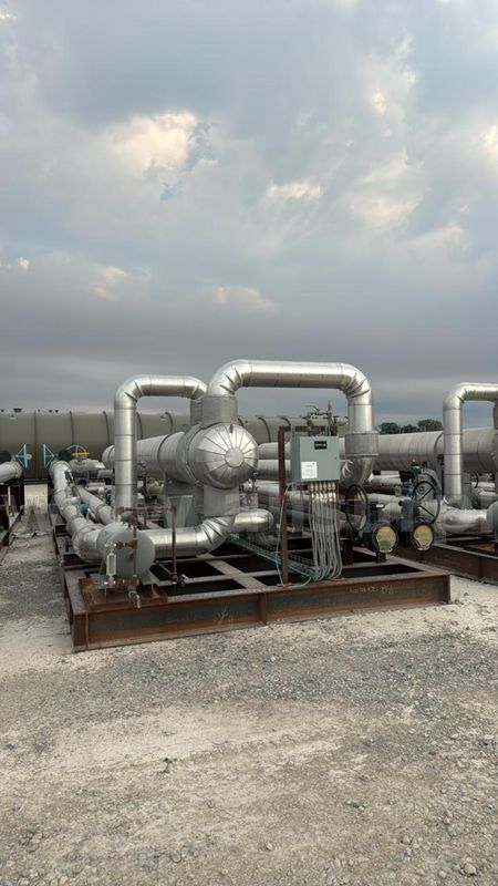 Heat Exchanger, Shell and Tube Hot Oil Economizer Skid, 250psig, 24” x 354”, 2058.4 sqft Area
