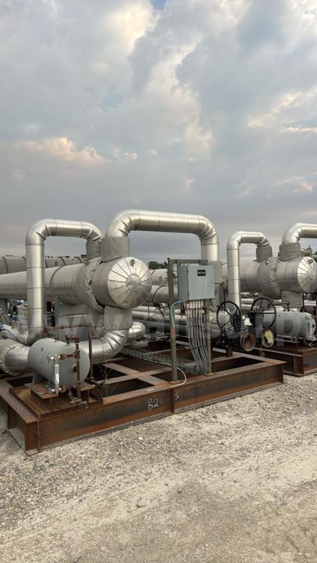 Heat Exchanger, Shell and Tube Hot Oil Economizer Skid, 250psig, 24” x 354”, 2058.4 sqft Area