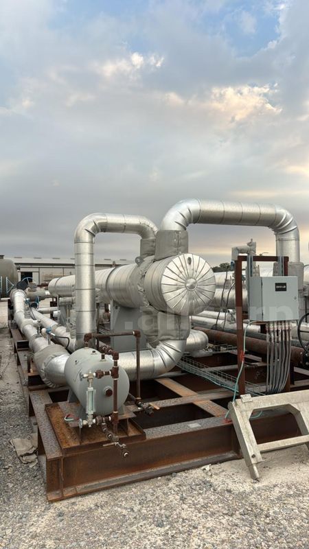 Heat Exchanger, Shell and Tube Hot Oil Economizer Skid, 250psig, 24” x 354”, 2058.4 sqft Area