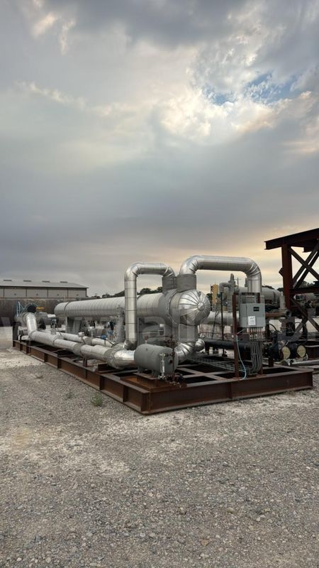 Heat Exchanger, Shell and Tube Hot Oil Economizer Skid, 250psig, 24” x 354”, 2058.4 sqft Area