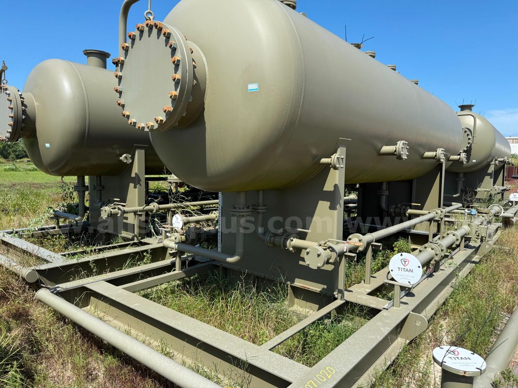 Separator, Horizontal 3 Phase, 72" OD x 20'-0" S/S, 250psig, skidded with 4" Daniels Sr Meter