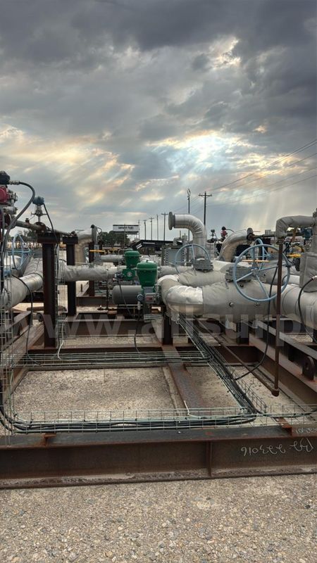 Line Heater Inlet Skid, 12'-6" W x 25' L, w/ Piping and Instrumentation, Tankless 6.0, UNUSED