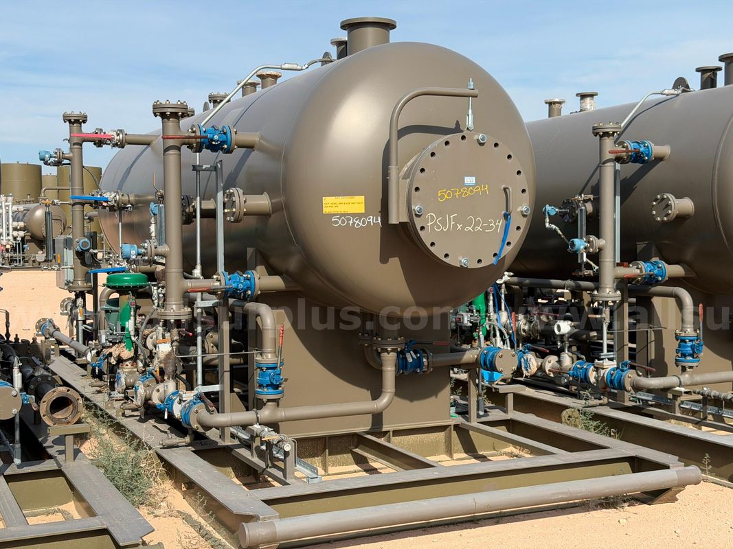 Separator Test Skid Pkg, 3 Phase, 250psi, 6ft x 20ft, Power Service, w/ Instrumentation, Valves, & Meters, Qty 1 Skid