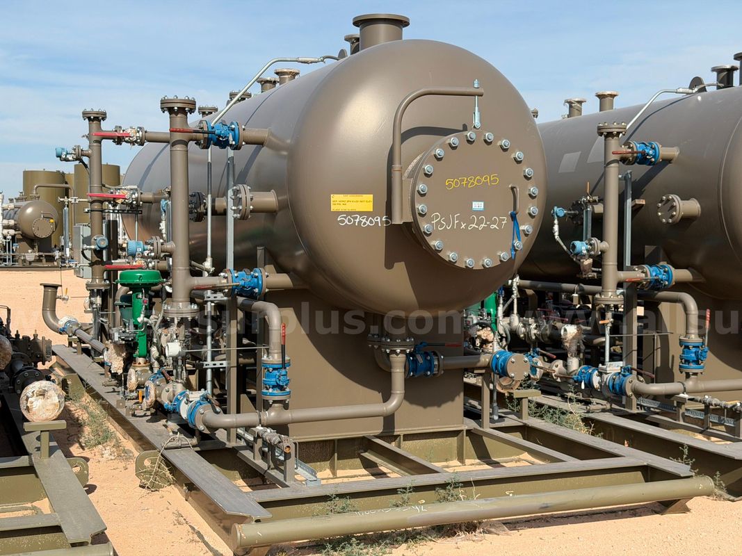 Separator Test Skid Pkg, 3 Phase, 250psi, 6ft x 20ft, Power Service, w/ Instrumentation, Valves, & Meters, Qty 1 Skid
