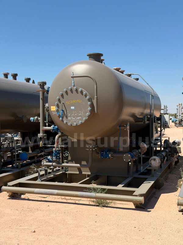 Separator Test Skid Pkg, 3 Phase, 250psi, 6ft x 20ft, Power Service, w/ Instrumentation, Valves, & Meters, Qty 1 Skid