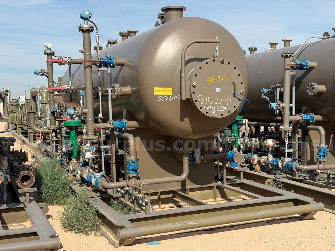 Separator Test Skid Pkg, 3 Phase, 250psi, 6ft x 20ft, Power Service, w/ Instrumentation, Valves, & Meters, Qty 1 Skid
