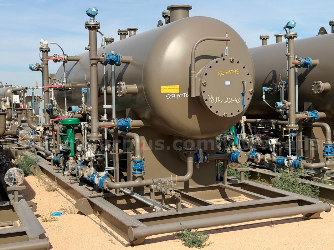 Separator Test Skid Pkg, 3 Phase, 250psi, 6ft x 20ft, Power Service, w/ Instrumentation, Valves, & Meters, Qty 1 Skid