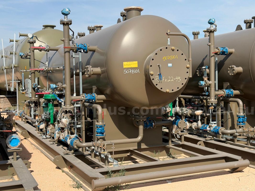 Separator Test Skid Pkg, 3 Phase, 250psi, 6ft x 20ft, Power Service, w/ Instrumentation, Valves, & Meters, Qty 1 Skid