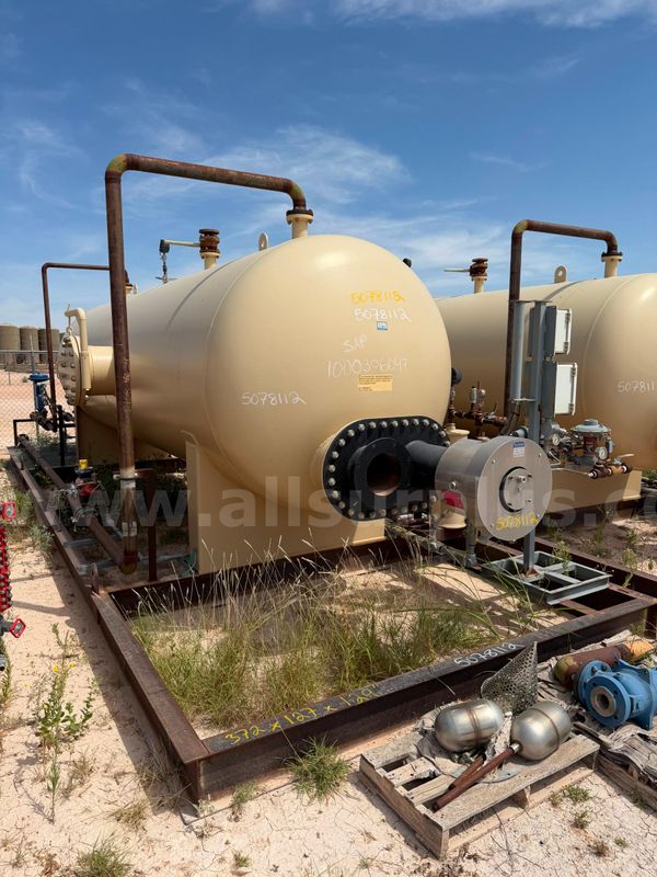 Heater Treater Unit, Skidded, Horizontal, 75psi, 6ft x 20ft, 1000000BTU HR, Sweet Service, Trident, Qty 1