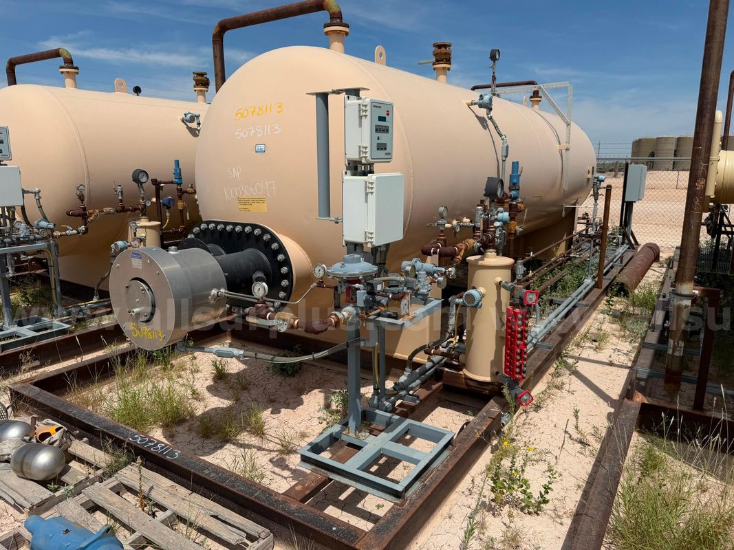 Heater Treater Unit, Skidded, Horizontal, 75psi, 6ft x 20ft, 1000000BTU HR, Sweet Service, Trident, Qty 1